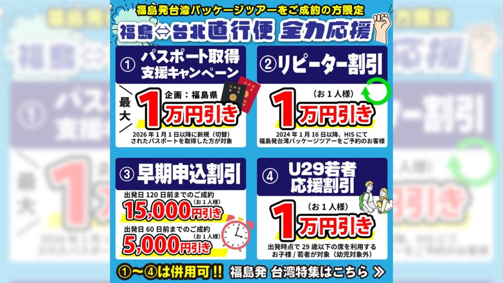福島⇔台北直行便 全力応援